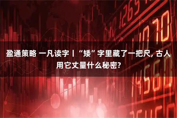 盈通策略 一凡读字丨“矮”字里藏了一把尺, 古人用它丈量什么秘密?