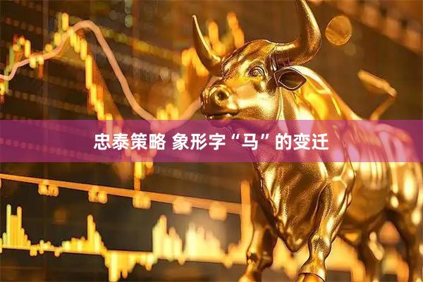 忠泰策略 象形字“马”的变迁
